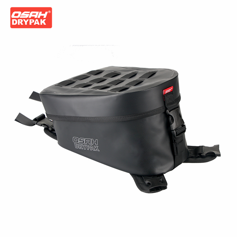 Motorcycle Gear Wardrobe - OSAH 黒オートバイフロントオイルタンクバッグ 6L 大容量ツールパッケージ PVC 防水パック屋外乗馬ギアアクセサリー