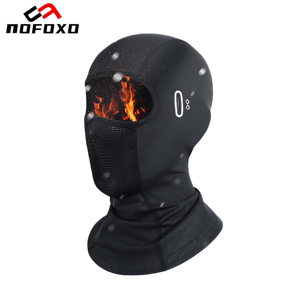 Motorcycle Gear For Winter - NOFOXO 冬用オートバイ乗馬フェイスマスク暖かいサイクリングキャップバラクラバ防風オートバイ帽子帽子サーマルスポーツギア