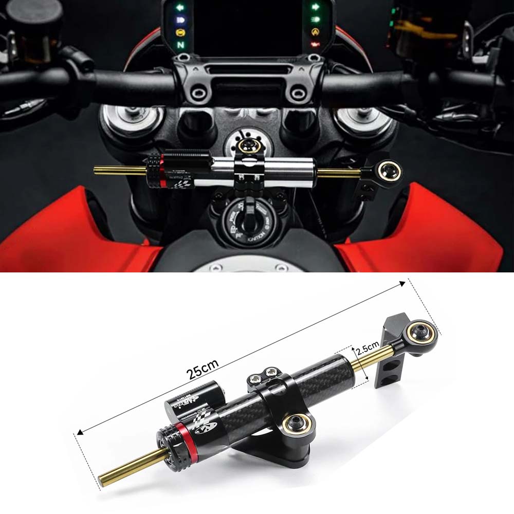 Motorcycle Gear Airbag - オートバイステアリングダンパーブラケット,スタビライザー取り付けキット,アルミニウムアクセサリー,ドゥカティハイパーモタード950 sp rve 2019-2023