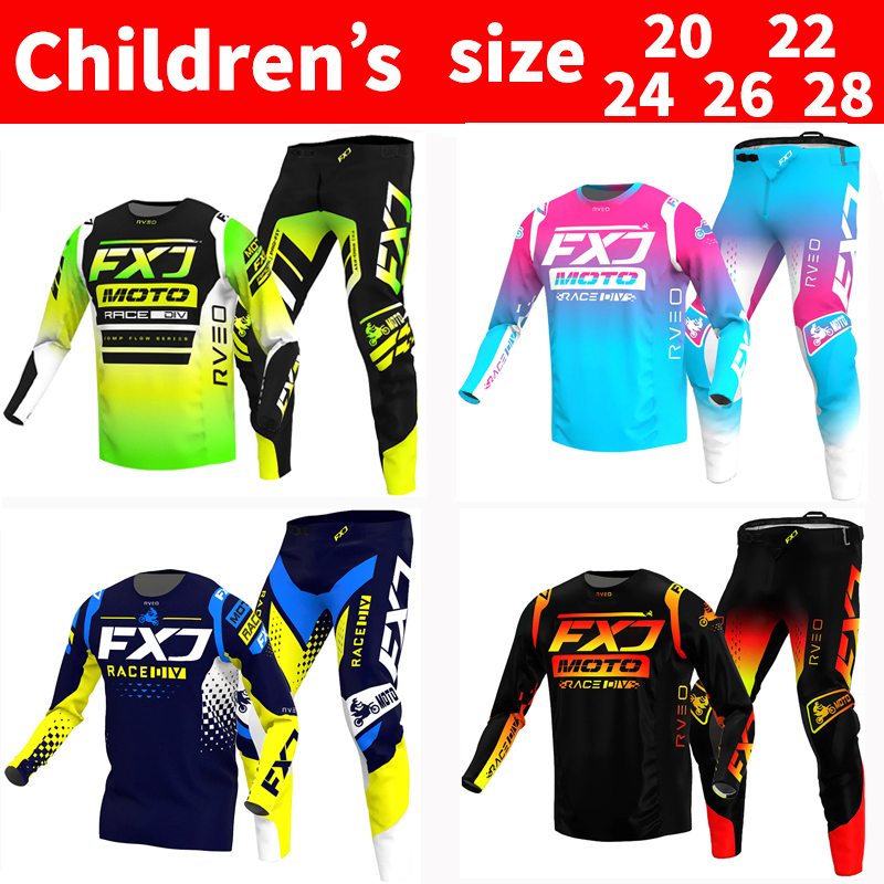 Motorcycle Gear Youth - FXJ モトクロスジャージとパンツキッズ子供ユース MTB DH UTV エンデューロ