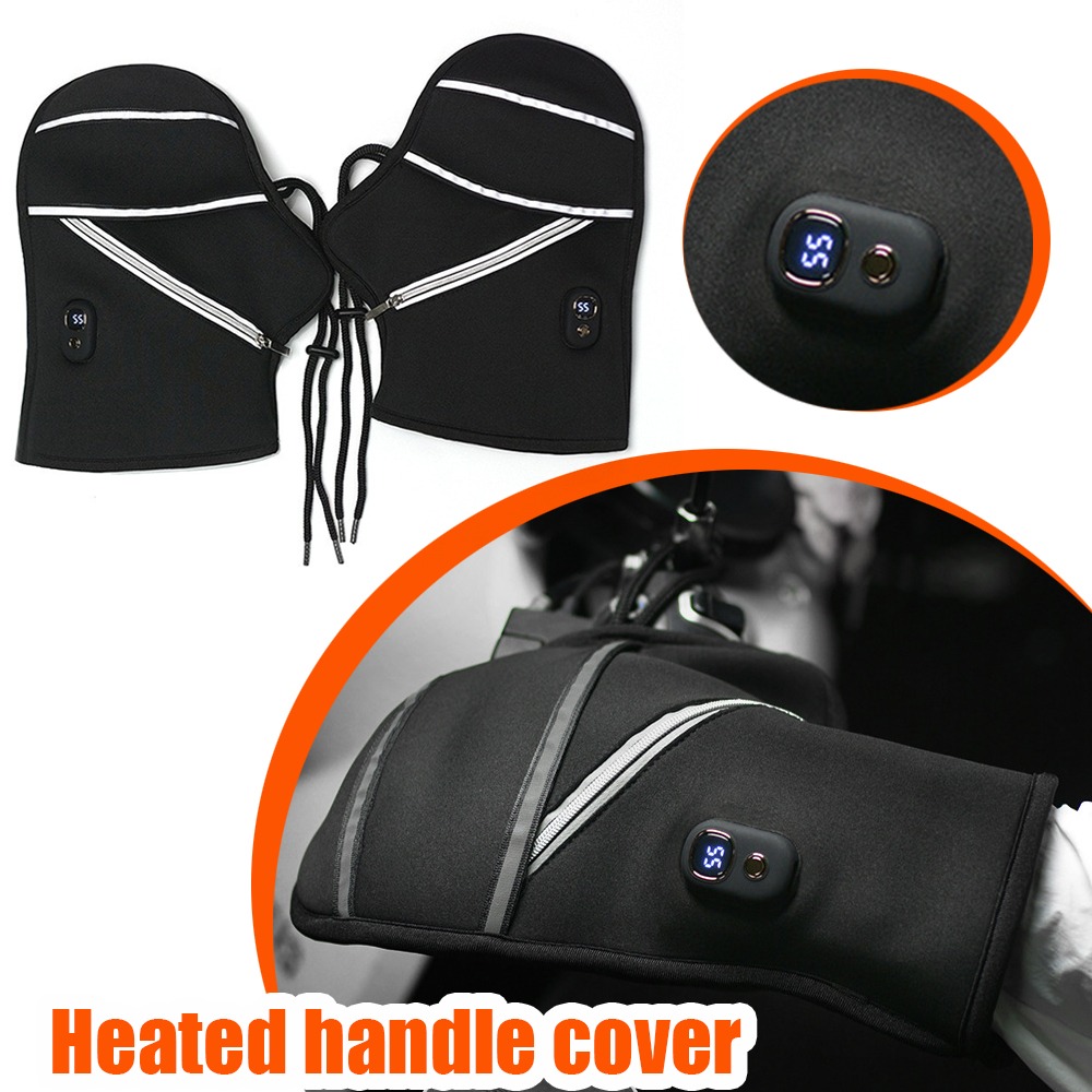 Motorcycle Gear For Winter - オートバイのハンドルバーカバー冬用加熱電子手袋暖かい防水電気自動車スクーター乗車保護用