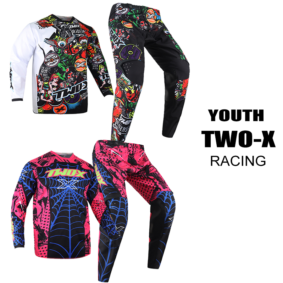 Motorcycle Gear Youth - Two-X ユース ポディウム モトクロス キット シフト