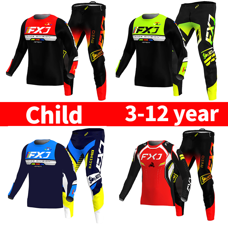 モトクロス子供用セット オートバイジャージとパンツ キッズ服 - Motorcycle Gear Youth のレビューと価格