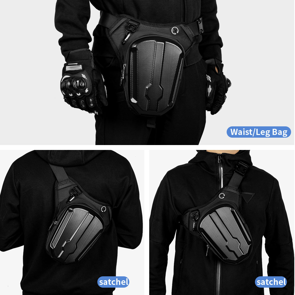 オートバイレッグバッグ防水ライディングバイククロスボディバッ - Motorcycle Gear Wardrobe のレビューと価格