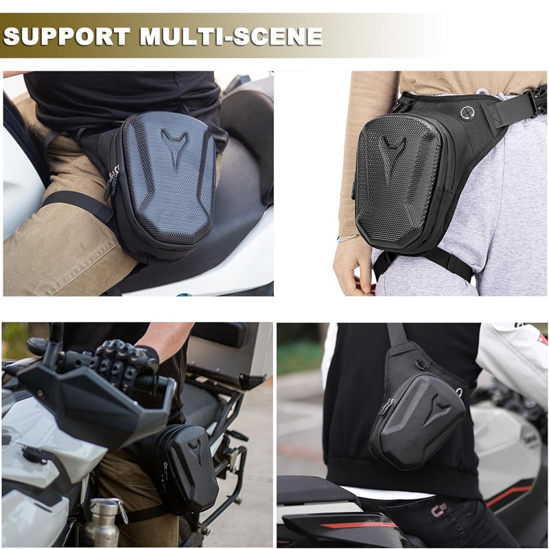 防水オートバイドロップレッグバッグ太ももウエストパッククロス - Motorcycle Gear Wardrobe のレビューと価格
