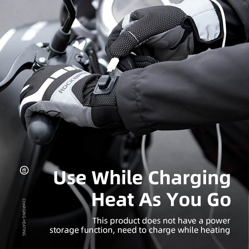 Rockbros-サイクリング用の電気加熱冬用グローブ、タッ - Motorcycle Gear For Winter のレビューと価格