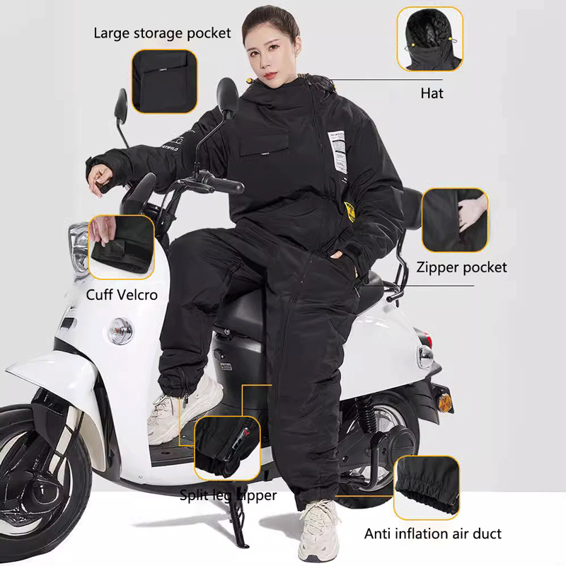 男性と女性のためのオートバイのサイクリングウェア、防風スーツ - Motorcycle Gear For Winter のレビューと価格
