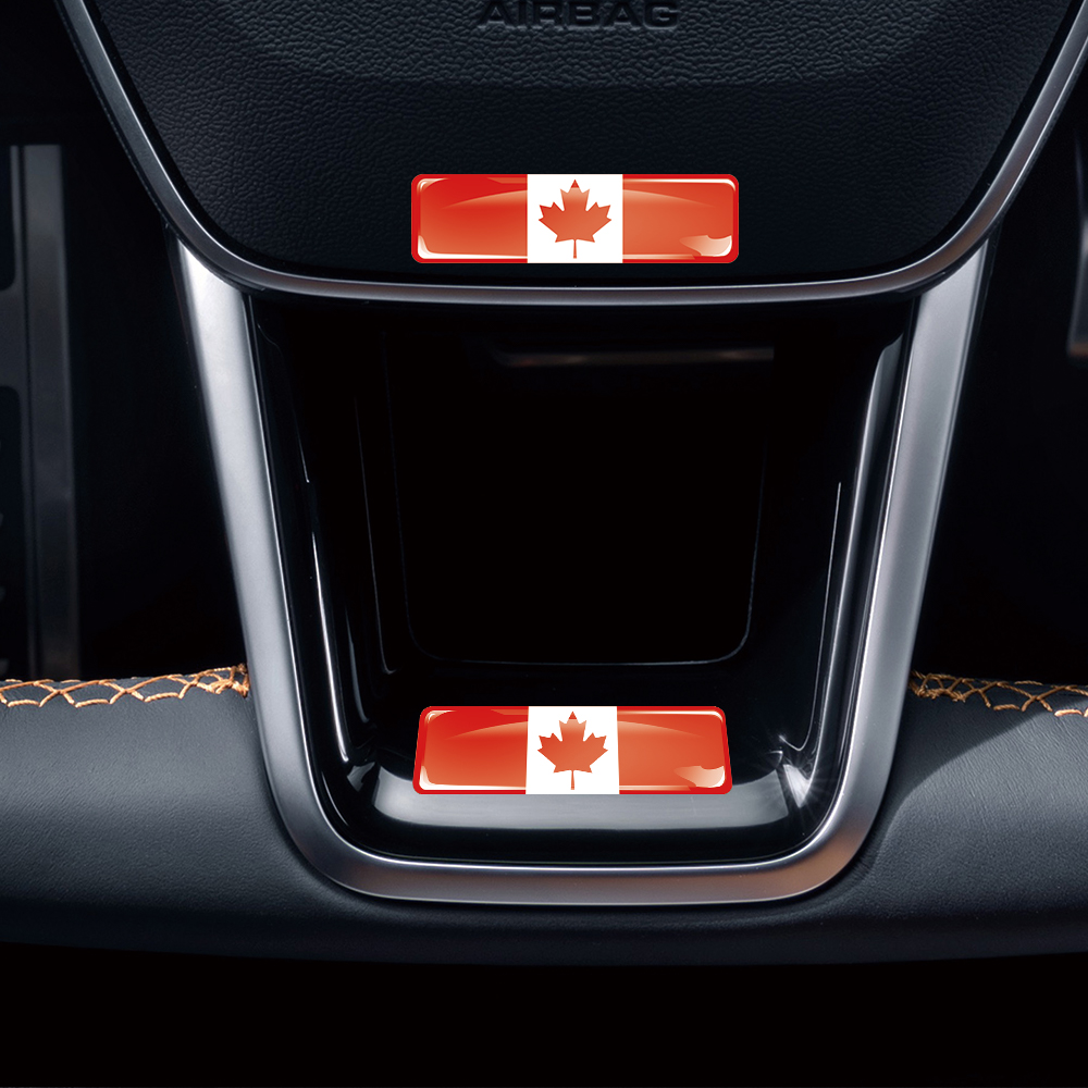 カナダ国旗 3D エポキシ樹脂装飾車のステッカー車の窓ボタン - Motorcycle Gear Canada のレビューと価格