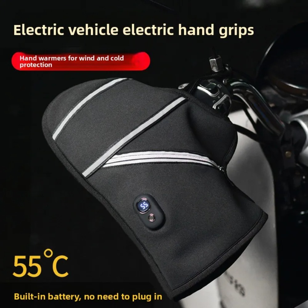 オートバイのハンドルバーカバー冬用加熱電子手袋暖かい防水電気 - Motorcycle Gear For Winter のレビューと価格