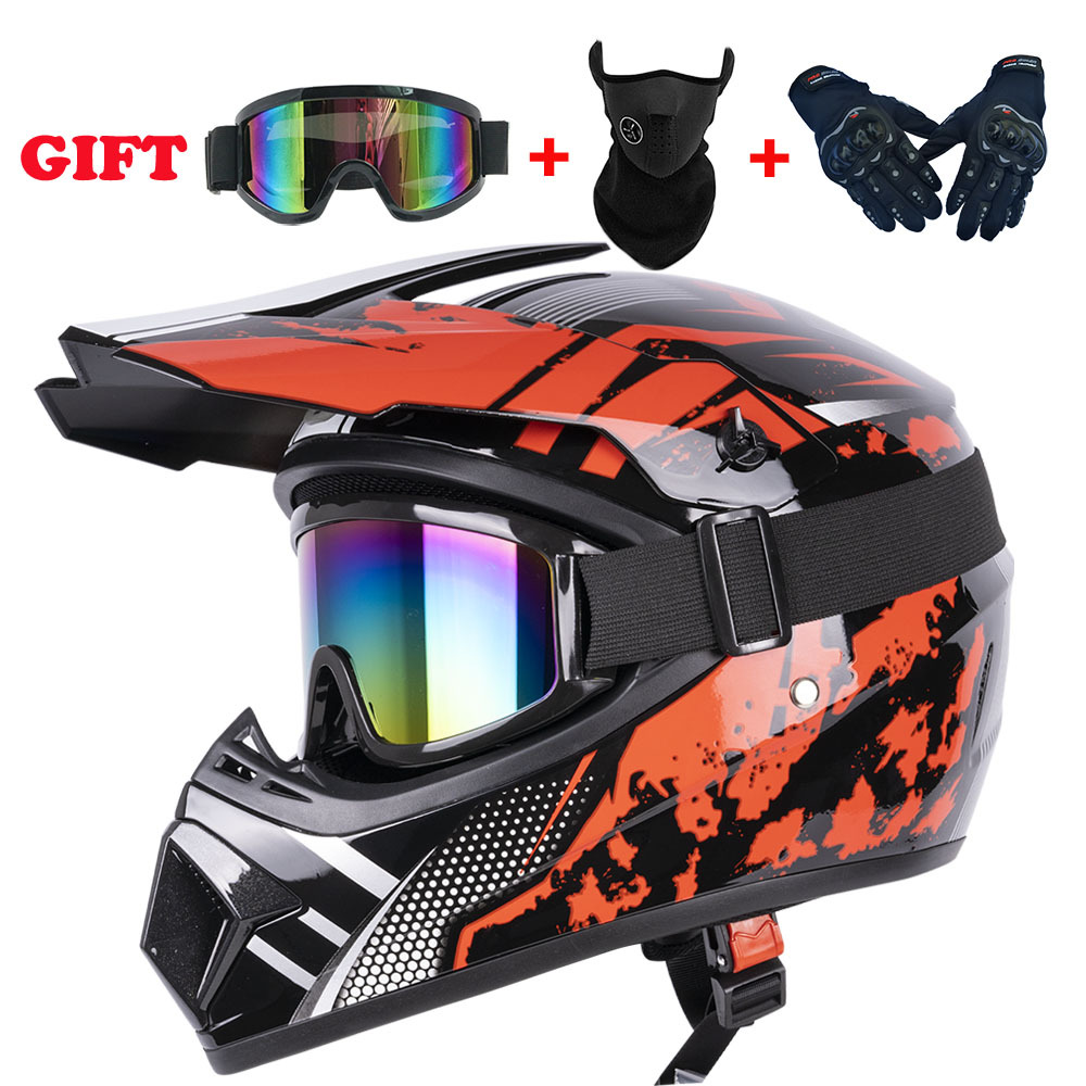 ダートバイクギア：ユースキッズ用オフロードバイクヘルメット、 - Motorcycle Gear Youth のレビューと価格