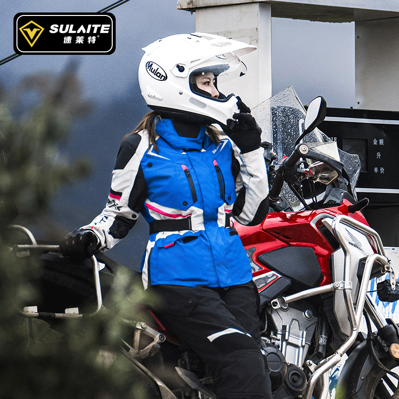 女性用オートバイライディングスーツ 冬用防水保護ギア ジャケ - Motorcycle Gear For Winter のレビューと価格